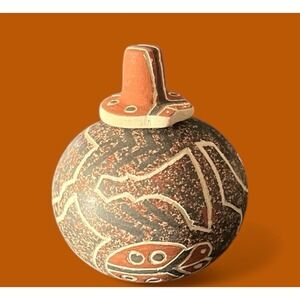 Mata Ortiz Pottery Gabriela Corona Ladybug Miniature Seed Pot Lid Mexico Ceramic